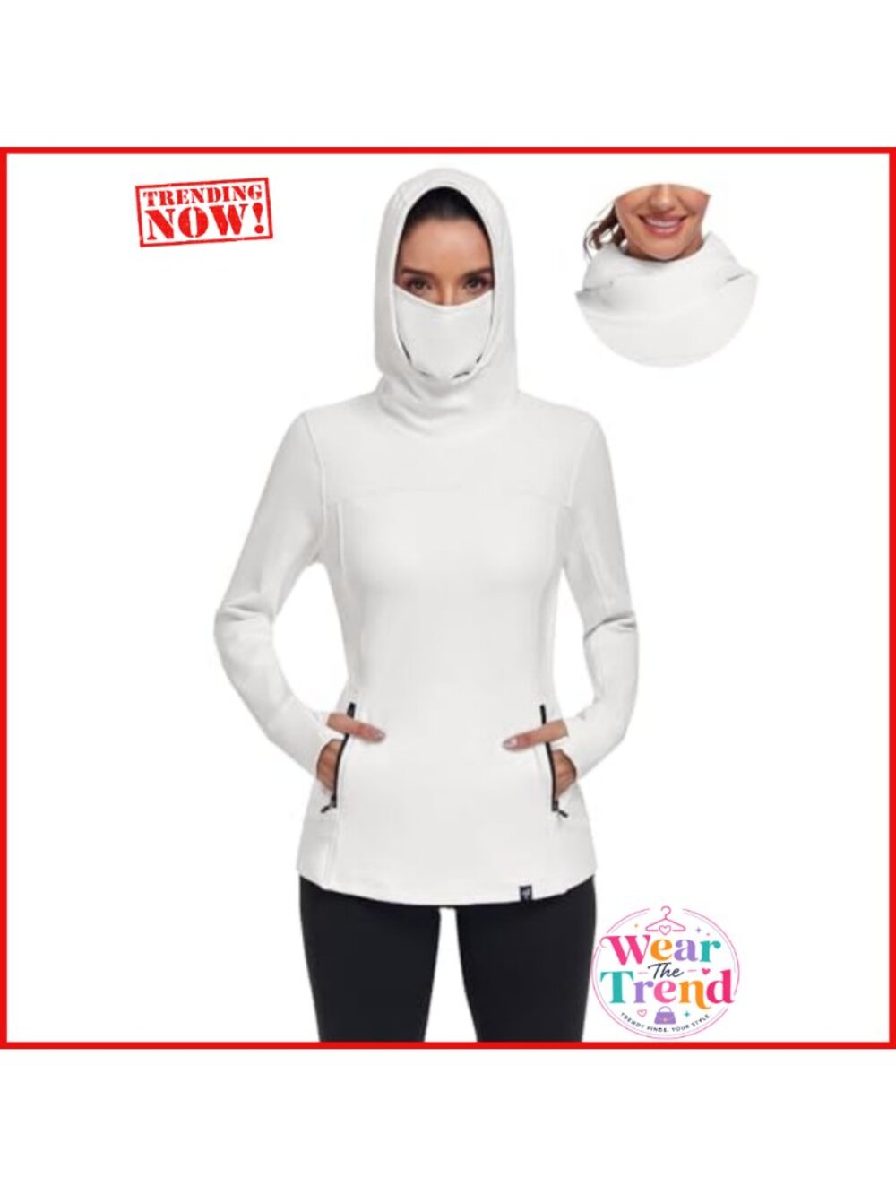 Fleece Lined Thermal Running Pullover With Thumbholes